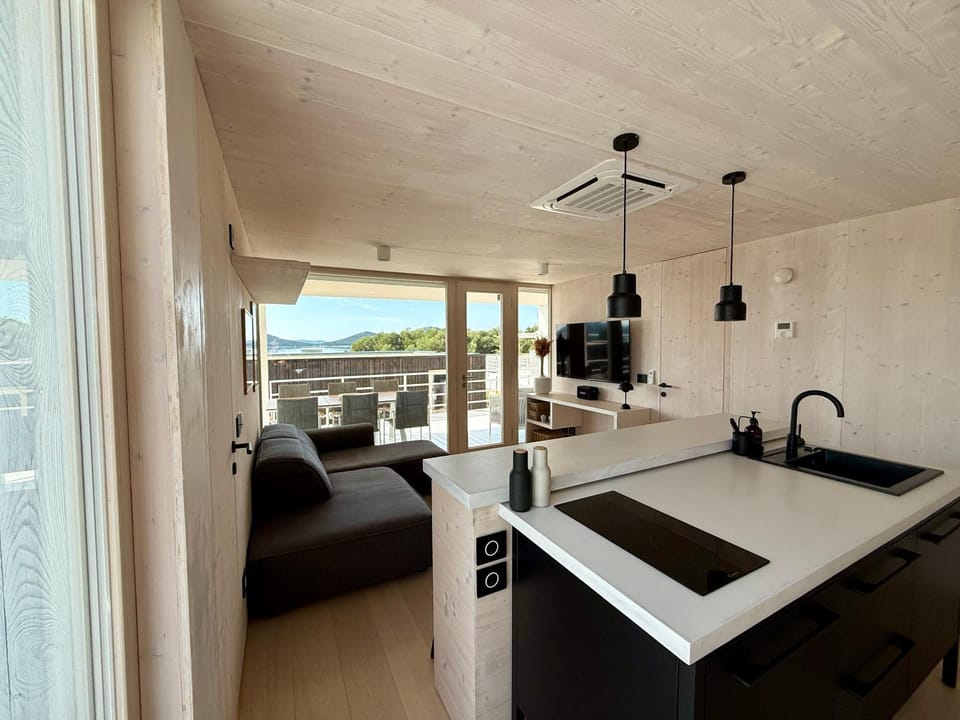 Living room, kitchen