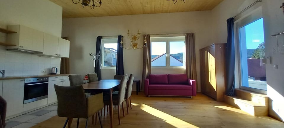 Kitchen or kitchenette, Living room, Dining area