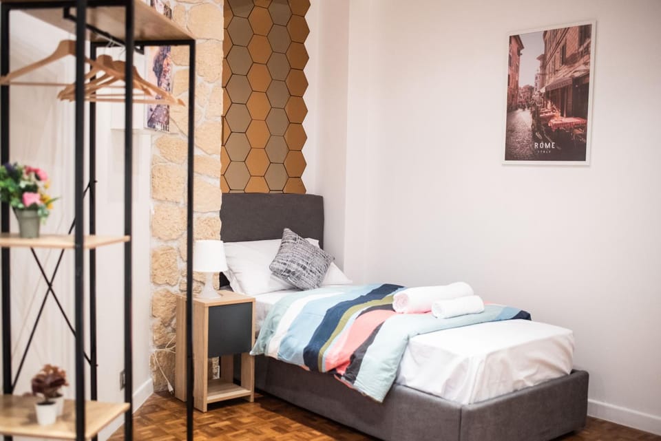 Bed, Photo of the whole room, Bedroom, towels, wardrobe