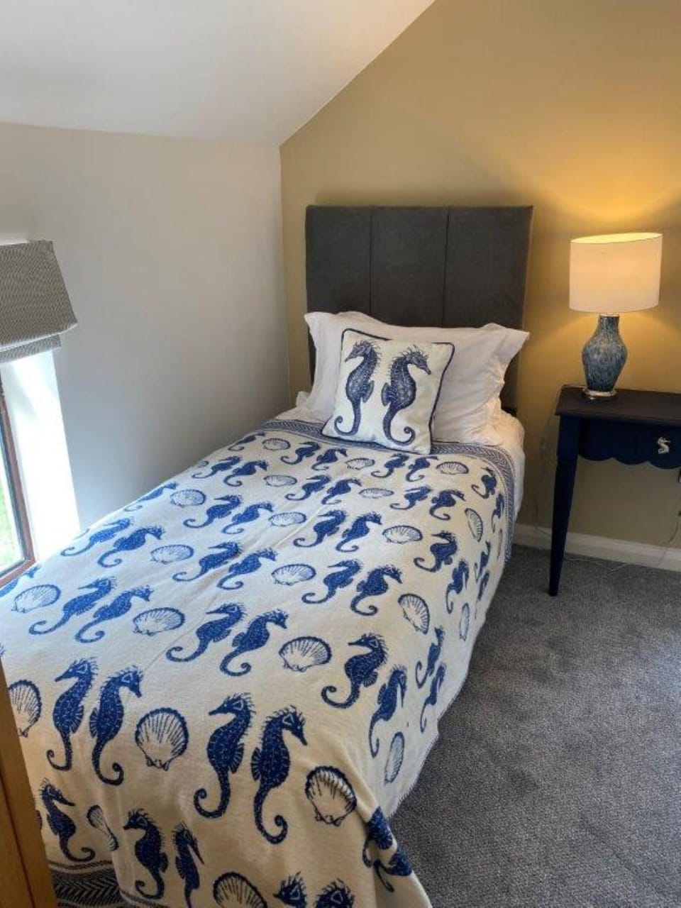 Bed, wardrobe