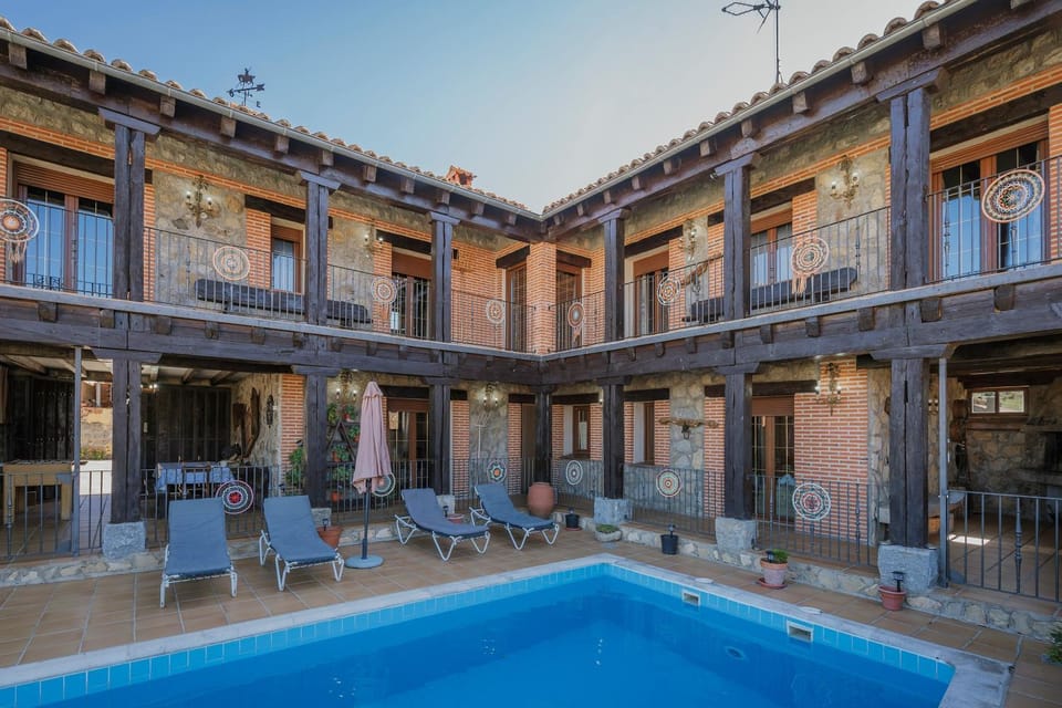 Property building, Living room, Swimming pool