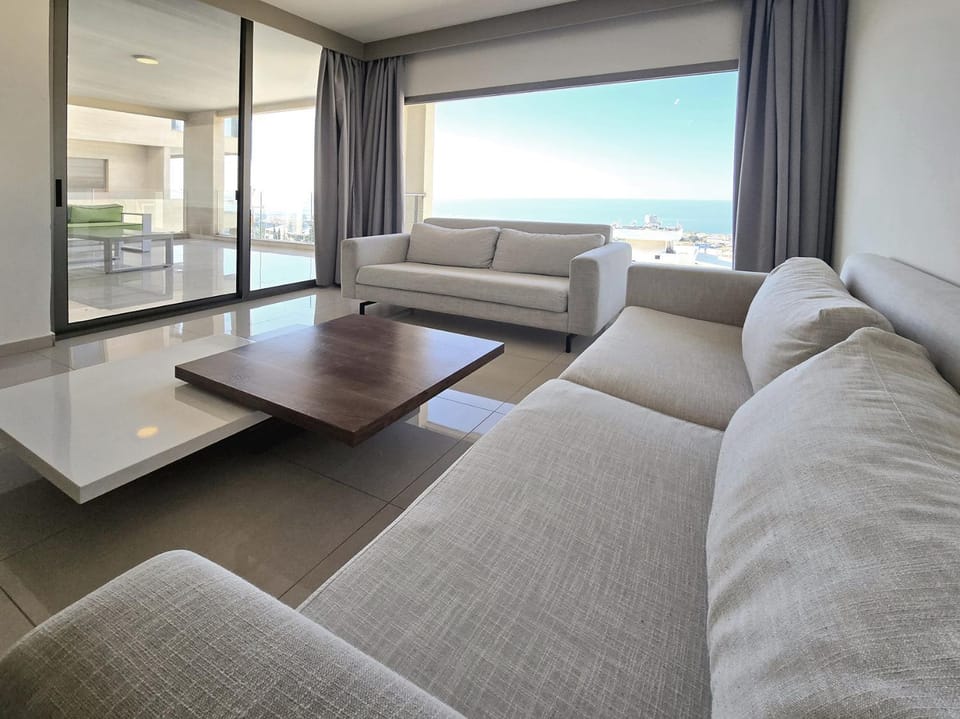 Living room, Seating area, Sea view