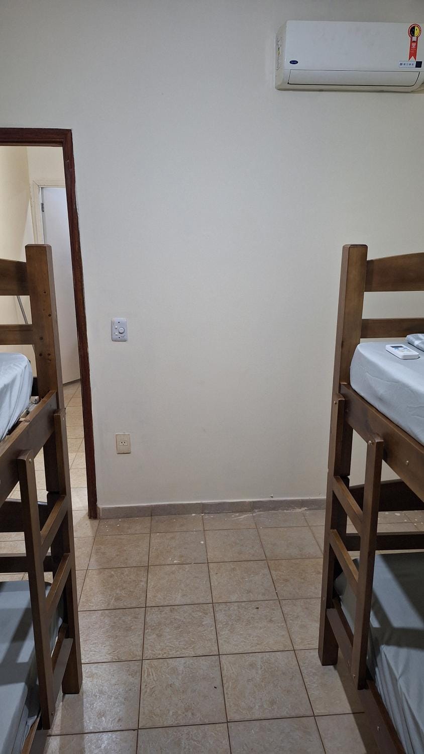 Photo of the whole room, Bedroom, bunk bed, air conditioner
