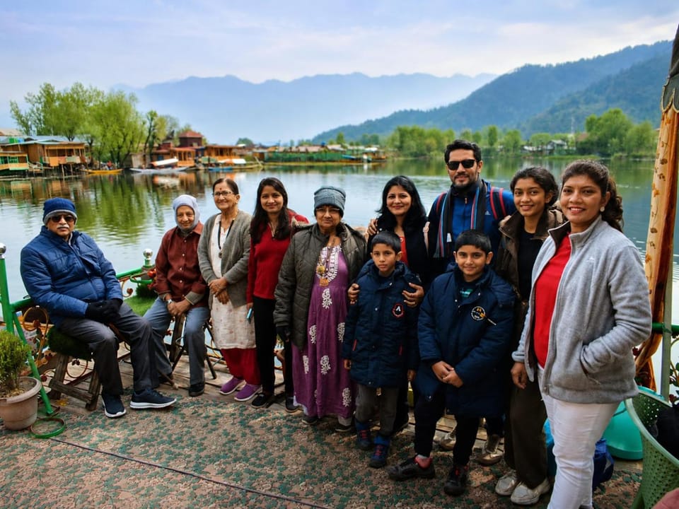 People, Lake view, Mountain view
