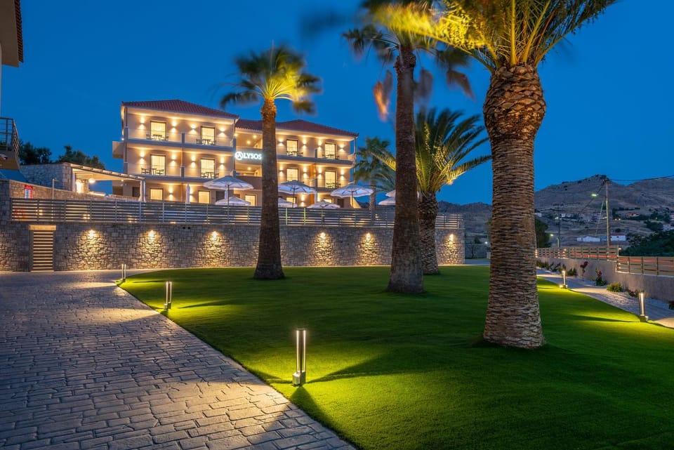 Property building, Night, Natural landscape, Garden, Garden view