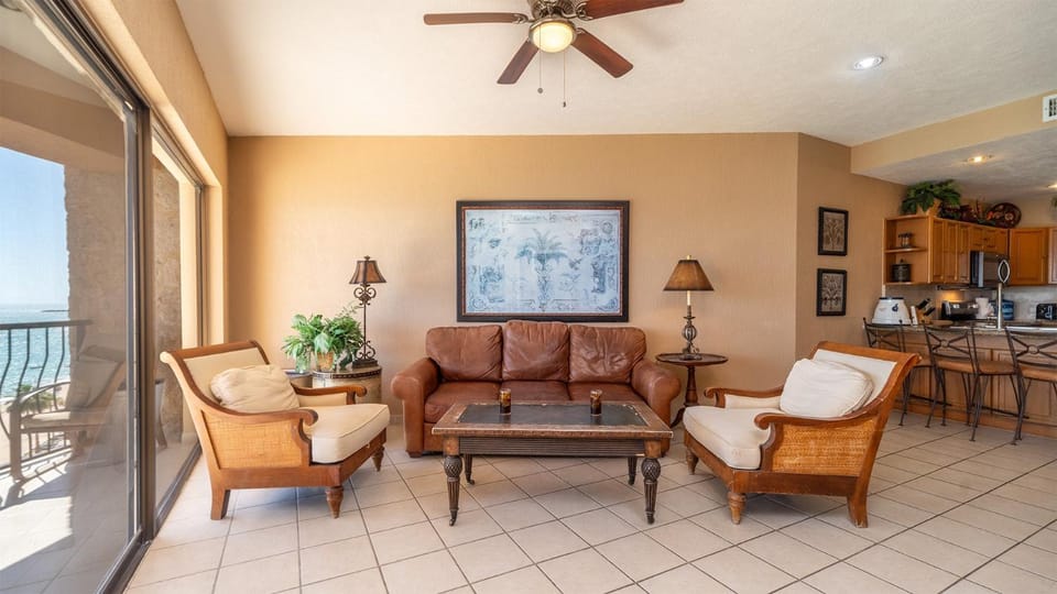Living room, Seating area, Sea view