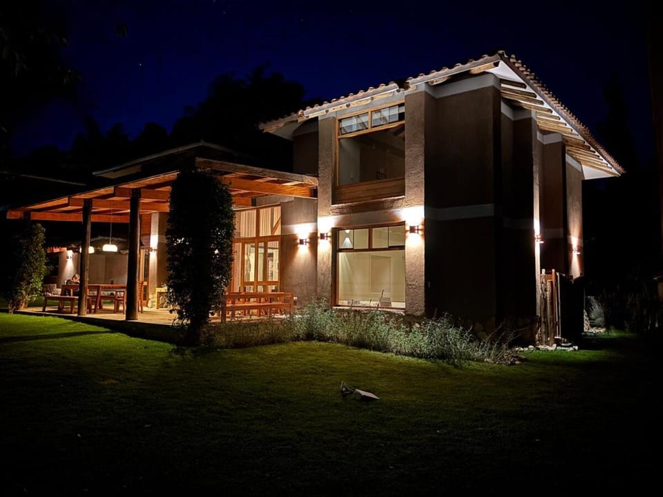 Property building, Night, Garden