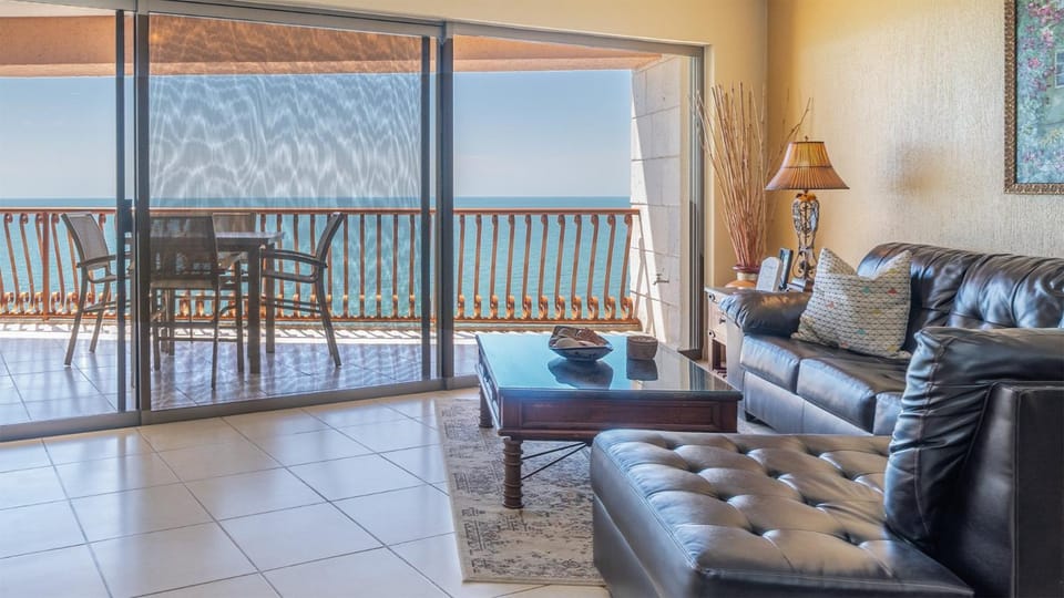 Living room, Seating area, Sea view