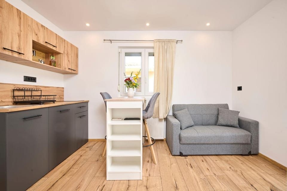 Kitchen or kitchenette, Living room, Dining area
