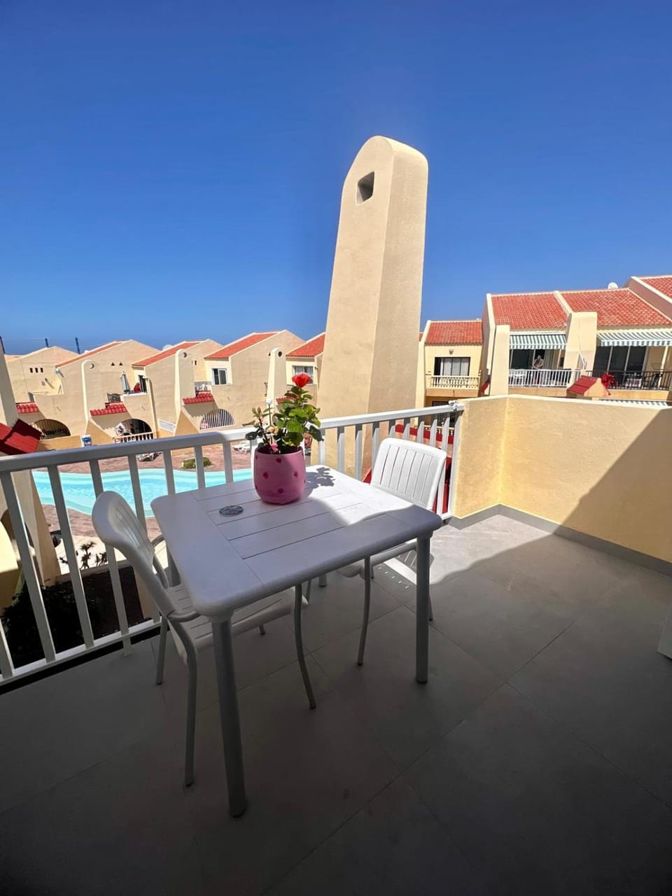 Patio, Day, View (from property/room), Balcony/Terrace, Dining area, Pool view, Swimming pool