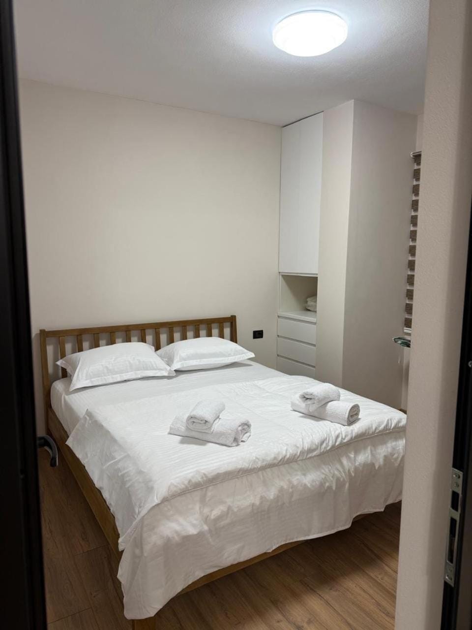 Bed, Photo of the whole room, Bedroom, towels, wardrobe