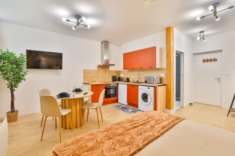 Coffee/tea facilities, Photo of the whole room, Bedroom, heating, internet, washing machine, kitchen