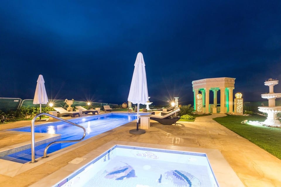 Luxury Beachfront Villa with a Pool House in Paphos District
