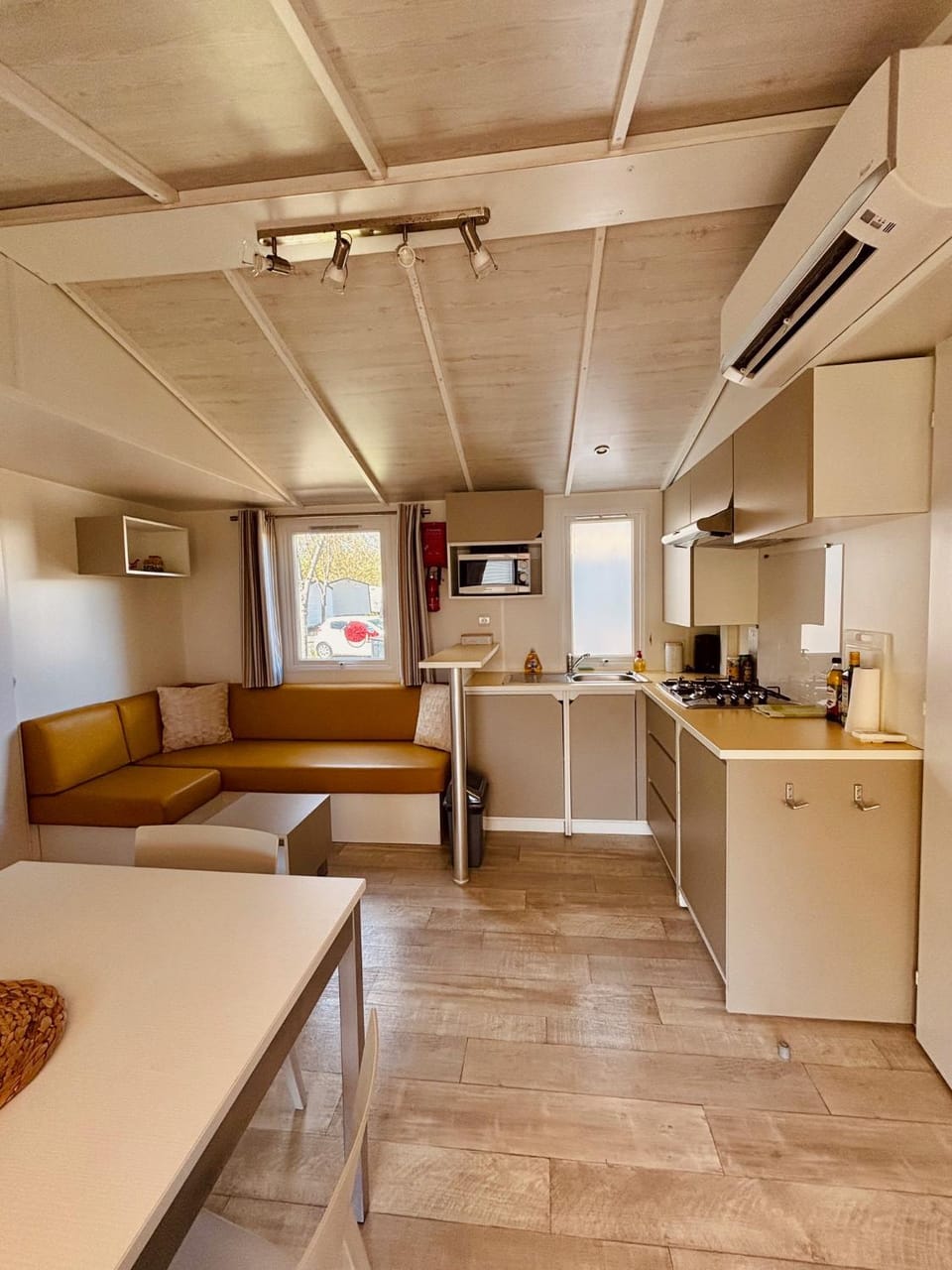 Living room, kitchen