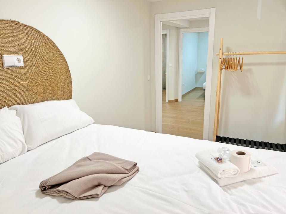 Bed, Photo of the whole room, Bedroom, towels, wardrobe
