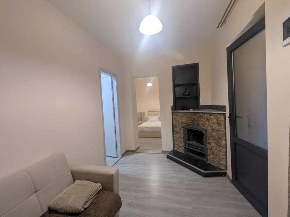 Living room, fireplace
