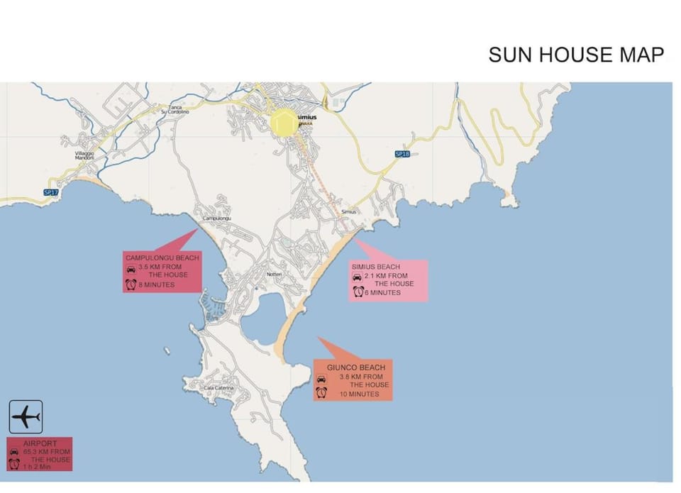 Sun House 4 Villasimius City Center AirConditioned Apartment in Villasimius