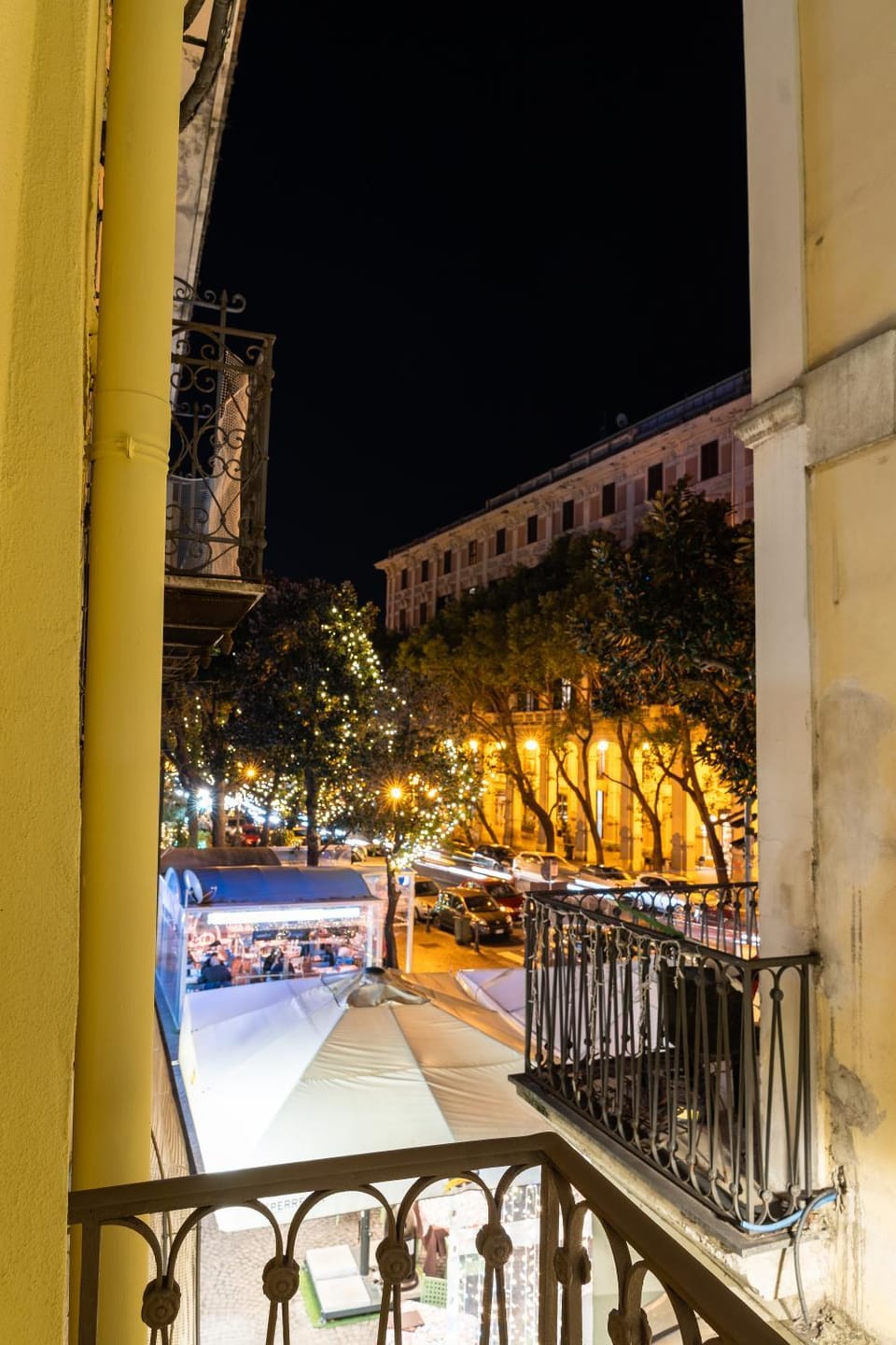 Property building, Night, View (from property/room), Balcony/Terrace
