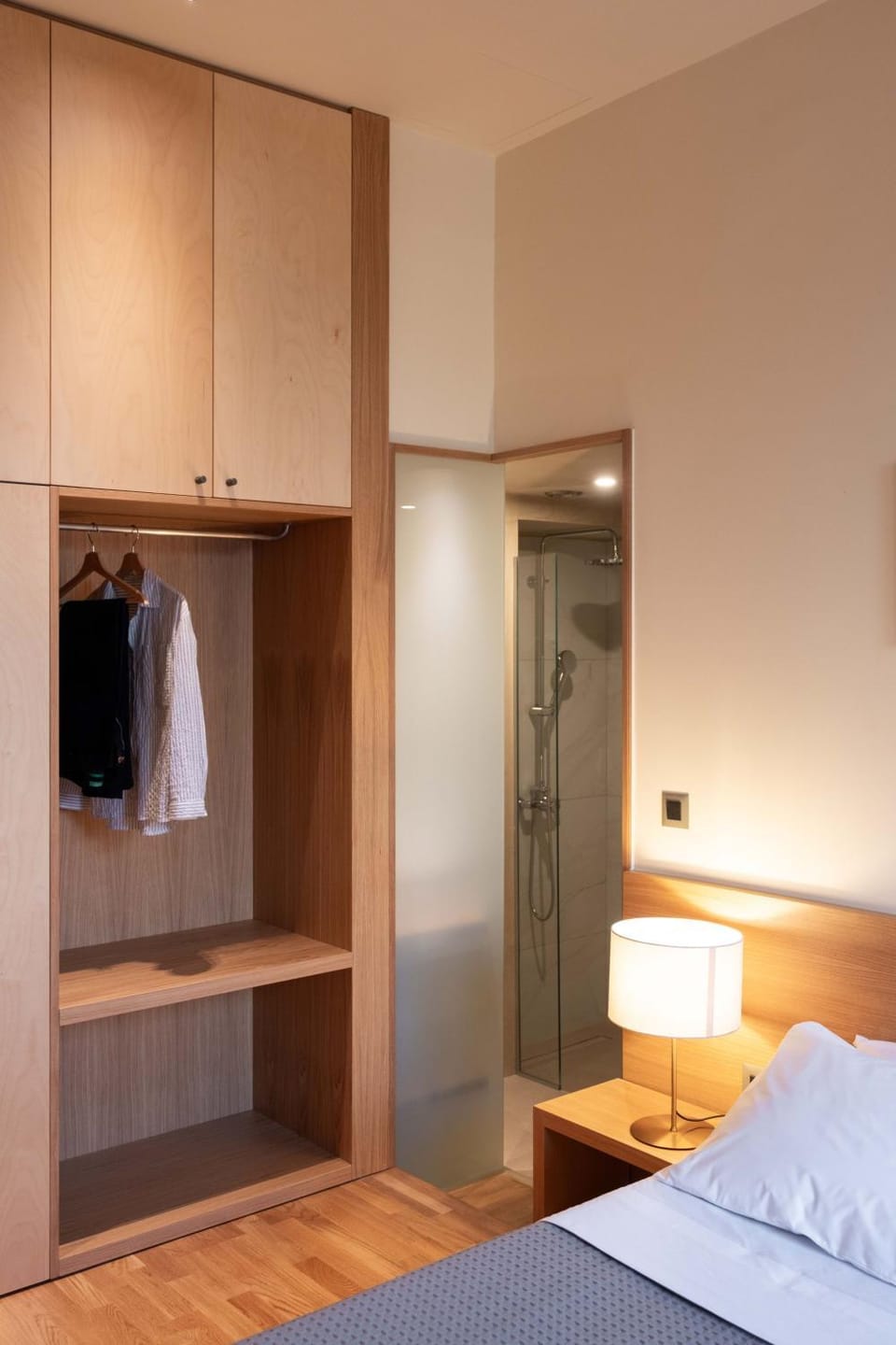 Bed, Photo of the whole room, Bedroom, towels, wardrobe