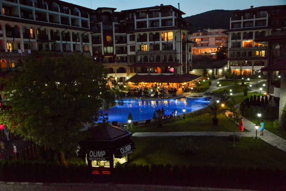 Property building, Night, Pool view