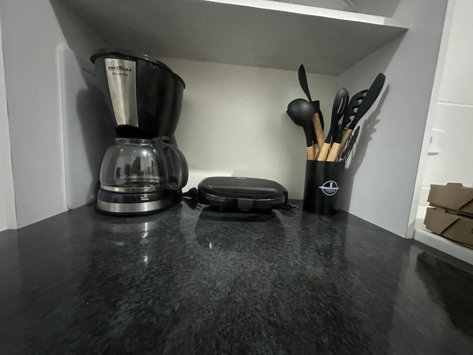 Kitchen or kitchenette, toaster