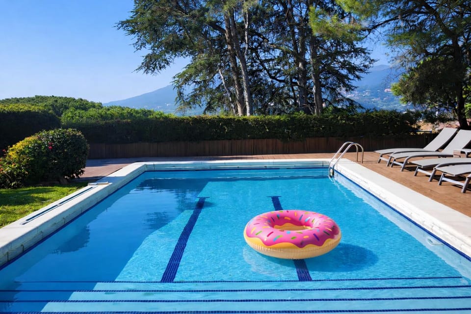 Day, Natural landscape, Garden, Food and drinks, Food, Garden view, Pool view, Swimming pool, sunbed