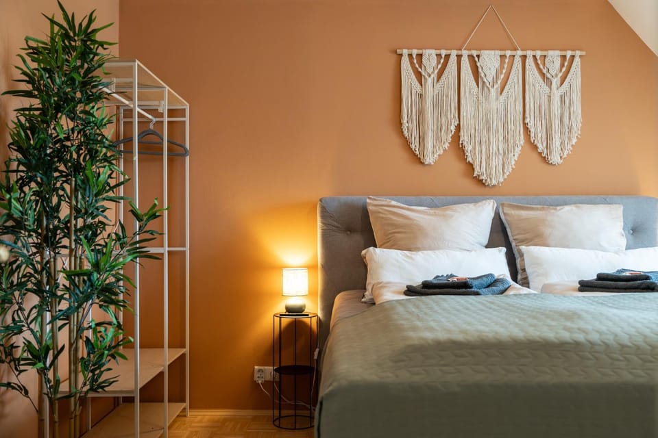 Bed, Photo of the whole room, Bedroom, towels, wardrobe