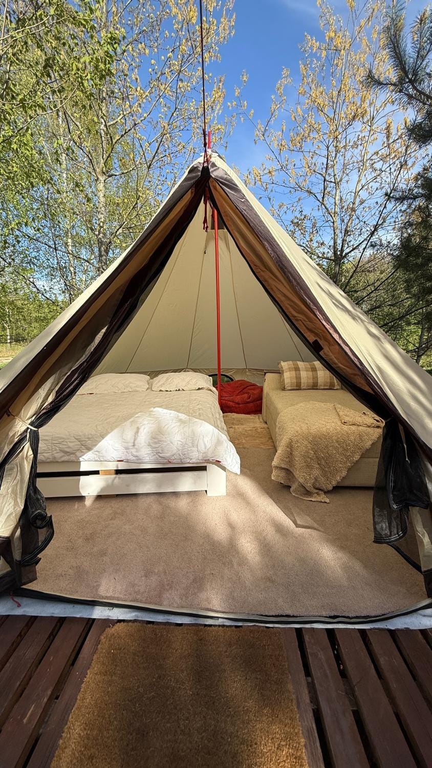 Glamping under the pines Luxury tent in Vilnius
