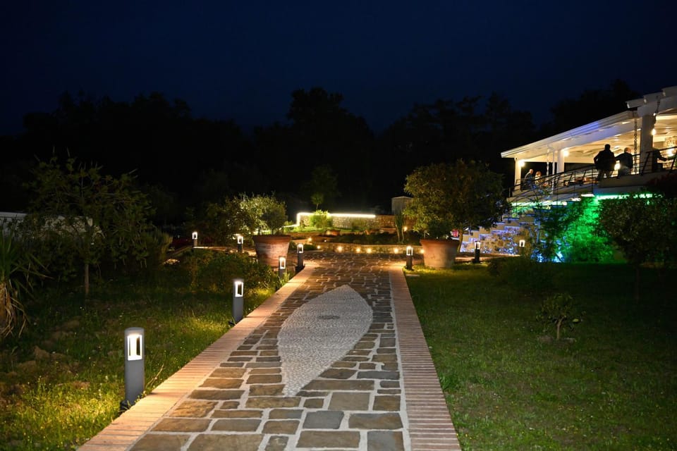 Property building, Night, Natural landscape, Garden, Garden view