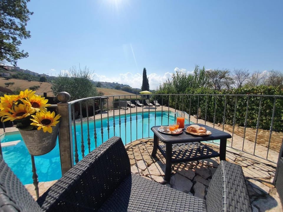 Spring, View (from property/room), Balcony/Terrace, Living room, Pool view