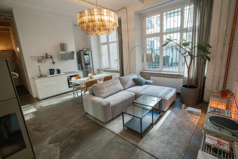 Property building, Living room, Dining area