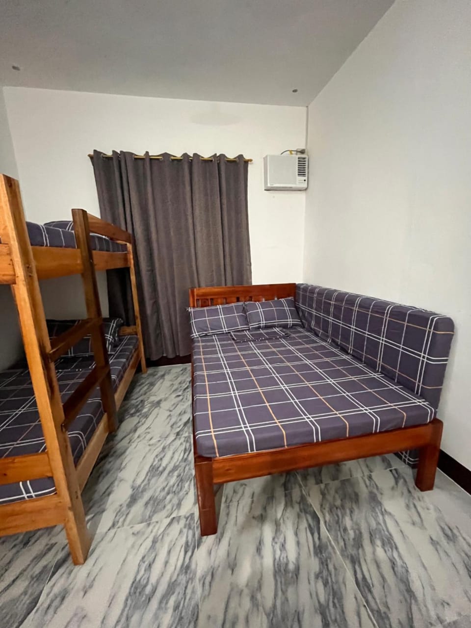 Bed, Bedroom, bunk bed, air conditioner