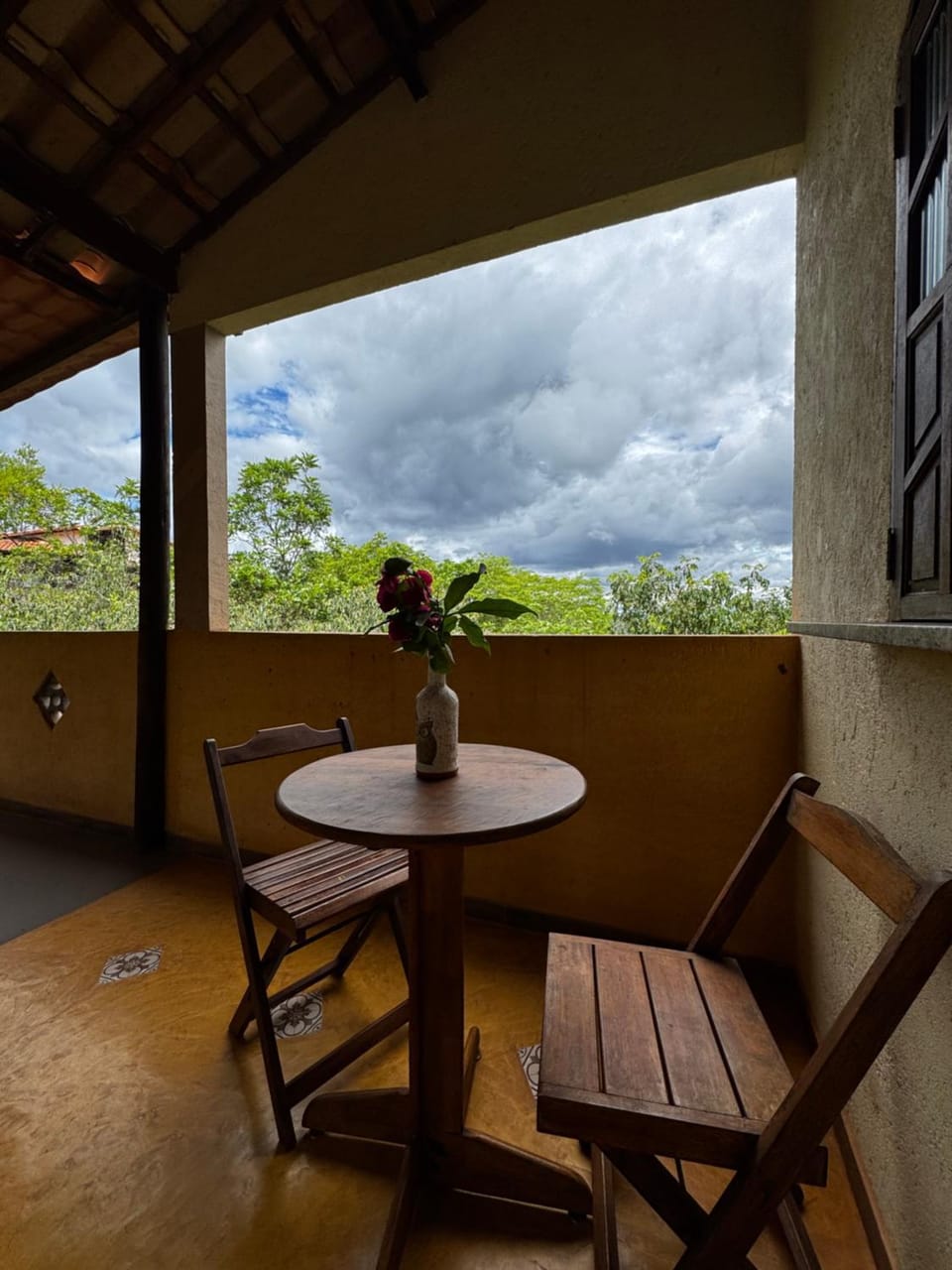 Day, Natural landscape, View (from property/room), Balcony/Terrace, Dining area, Mountain view