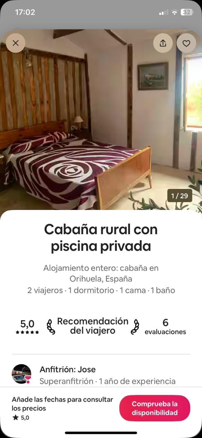 Cabaña rural piscina privada Country House in Vega Baja del Segura