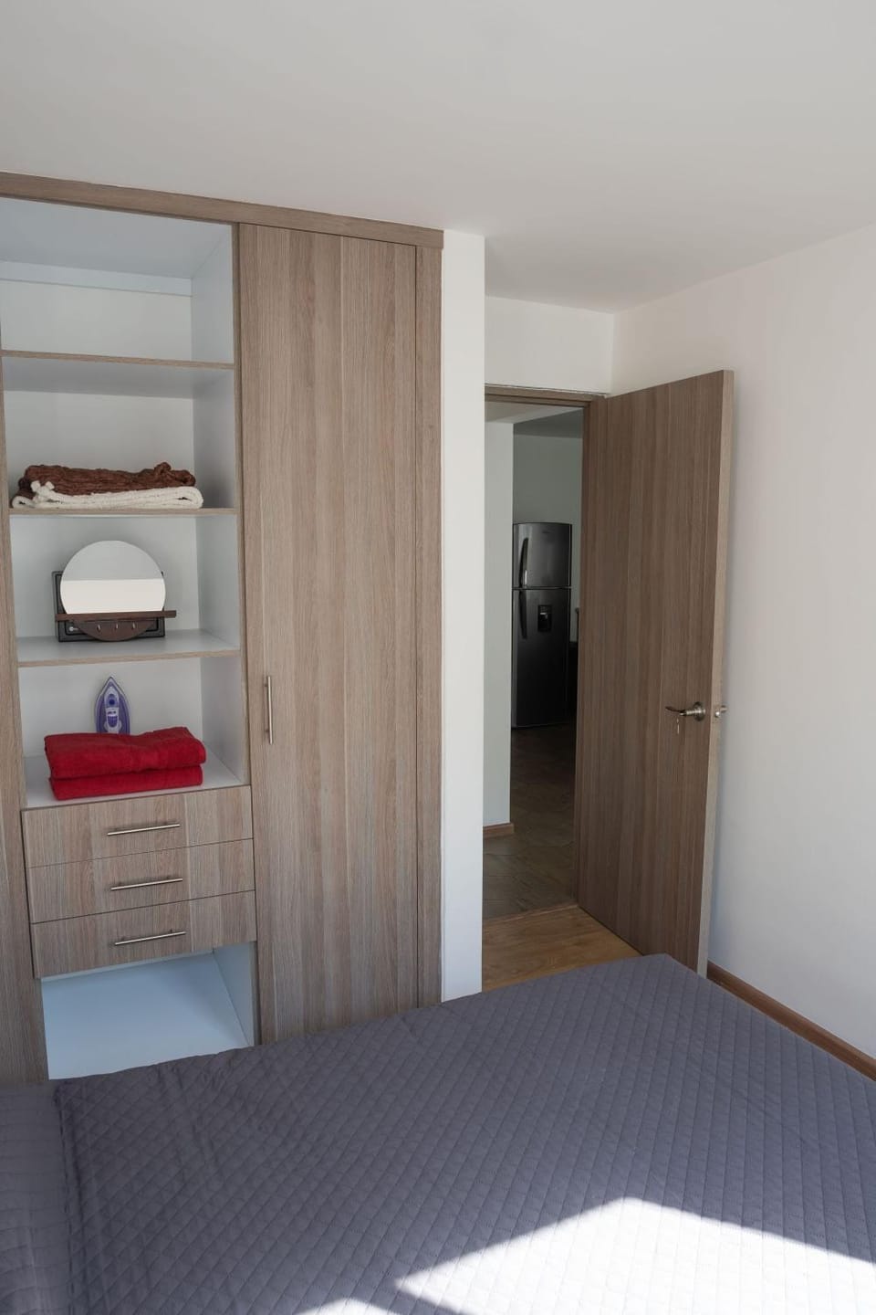 Bed, Photo of the whole room, Bedroom, wardrobe