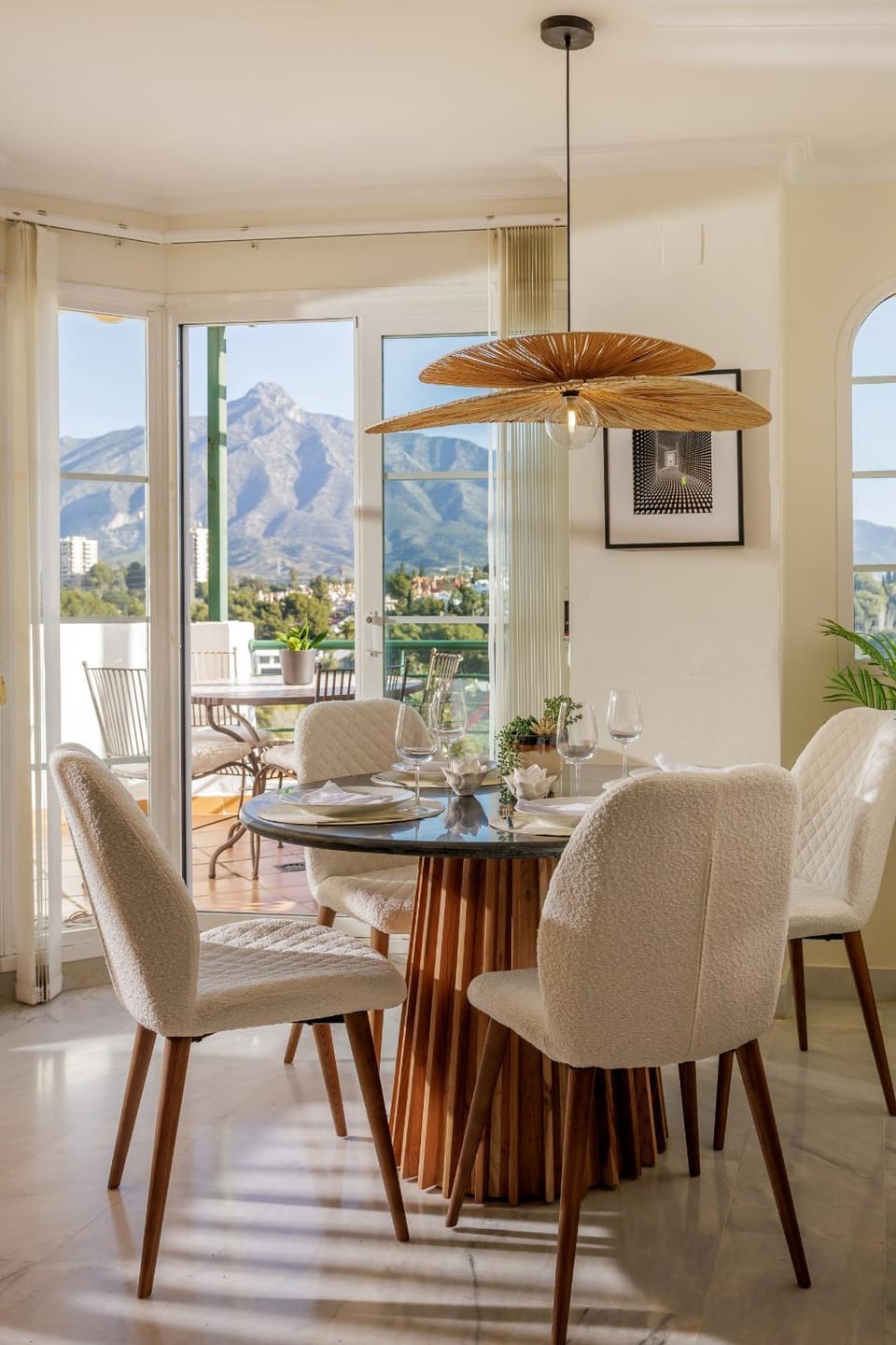Natural landscape, Summer, Balcony/Terrace, Dining area, Mountain view