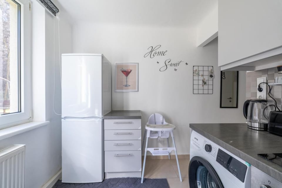 Kitchen or kitchenette, dishwasher, oven, stove, toaster