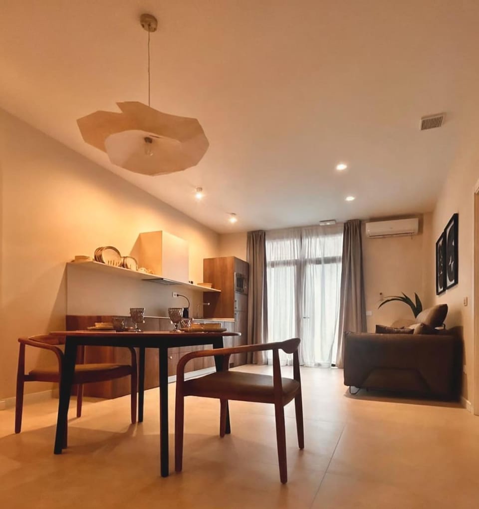 Kitchen or kitchenette, Living room, Dining area