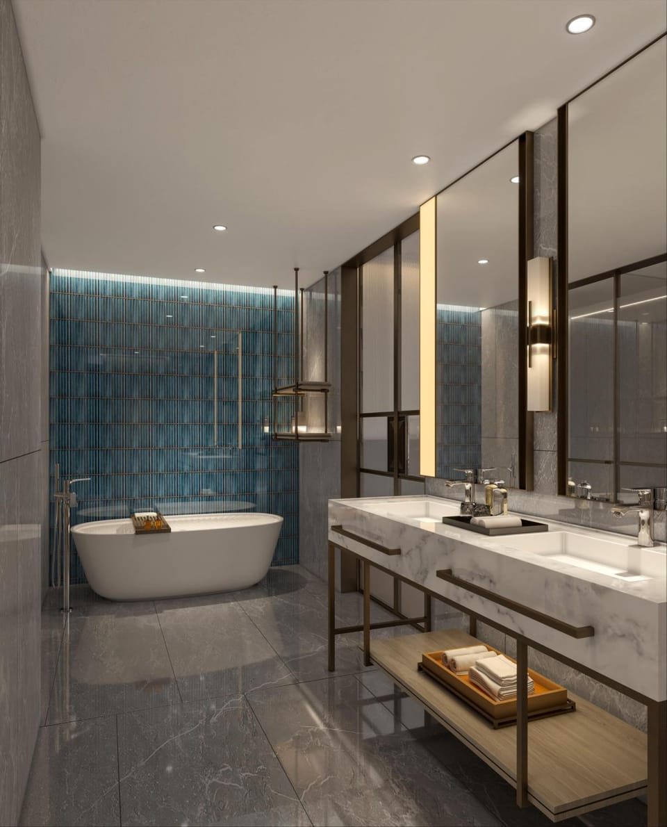 Bathroom, Bath, towels