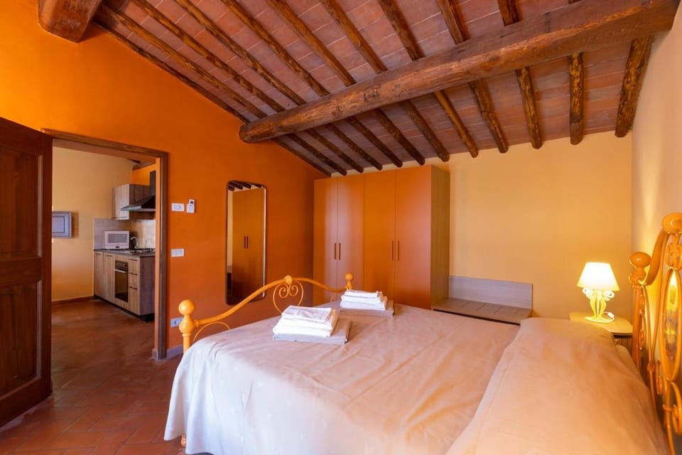 Bed, Photo of the whole room, Bedroom, towels, wardrobe