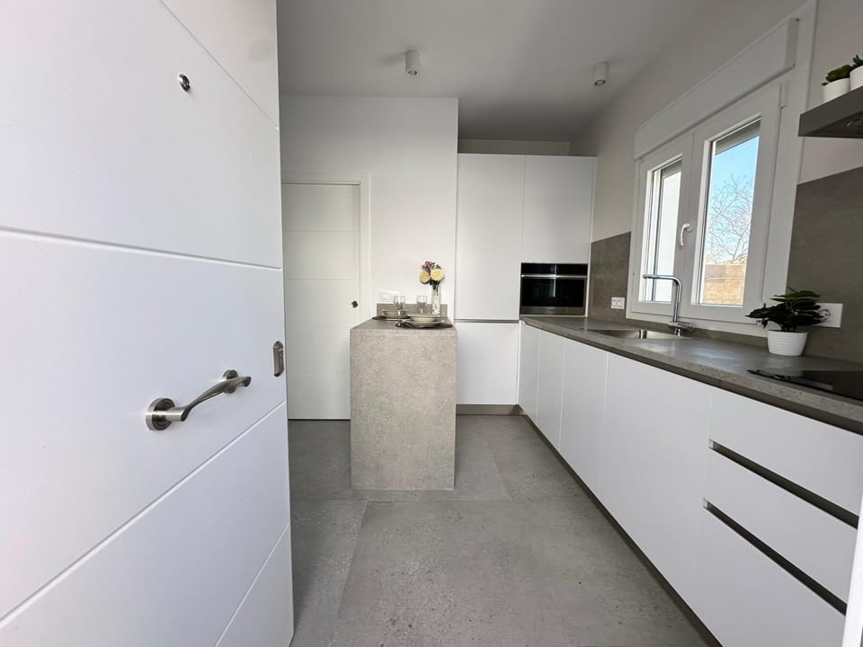 Kitchen or kitchenette, dishwasher, oven, stove