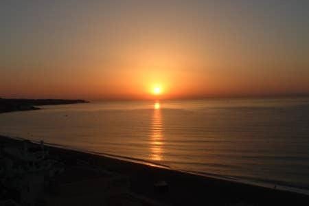 Beach, Sea view, Sunrise