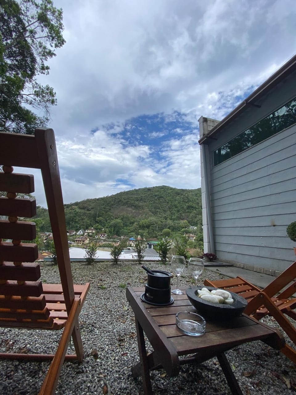 Patio, Natural landscape, Dining area, Mountain view