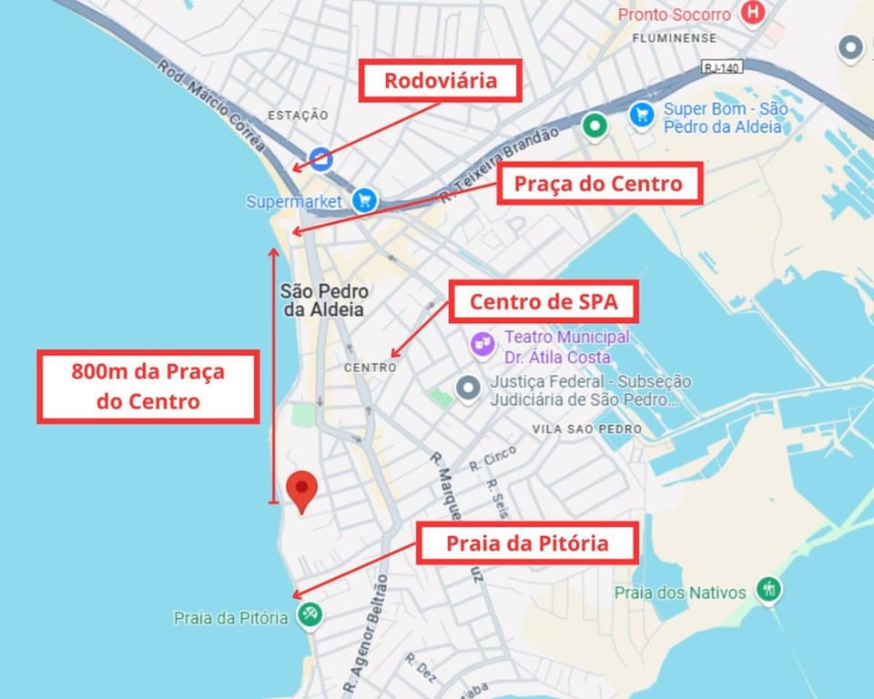 Apê 3Q with Ar Centro Perto de Tudo 50m da Lagoa Apartment in São Pedro da Aldeia