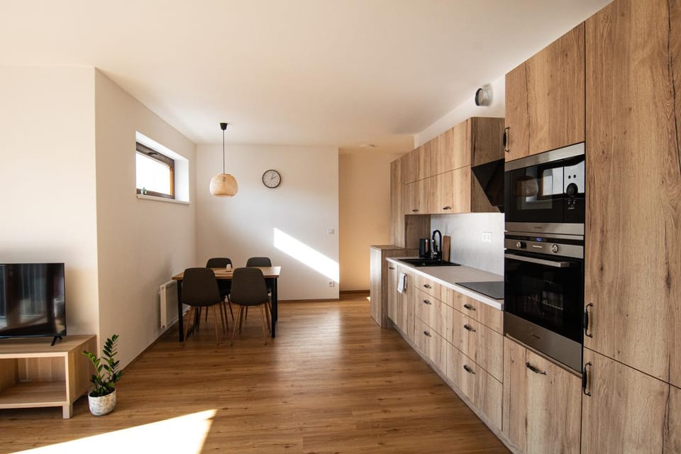 Kitchen or kitchenette, Dining area, dishwasher, oven, stove