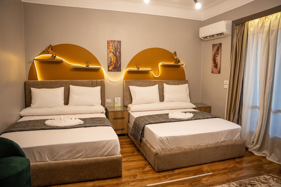 Bed, Balcony/Terrace, Bedroom, towels, air conditioner
