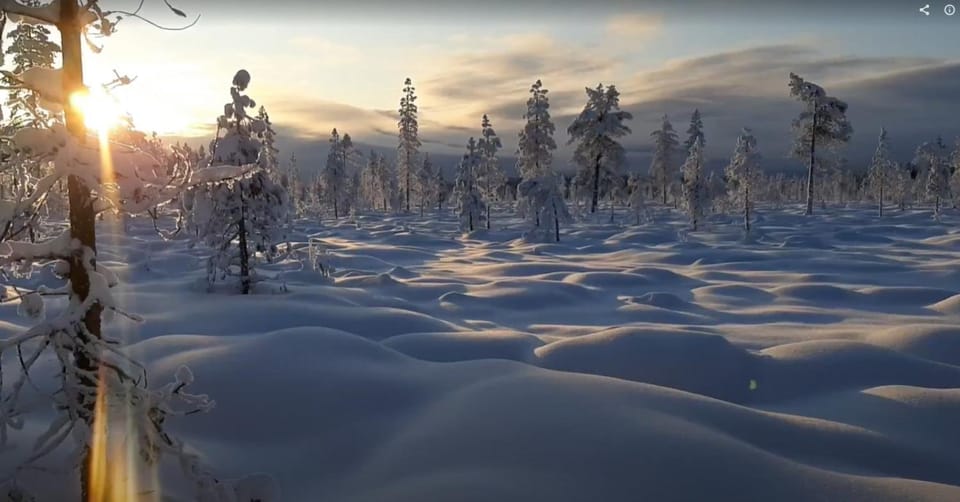 Natural landscape, Winter, Sunset