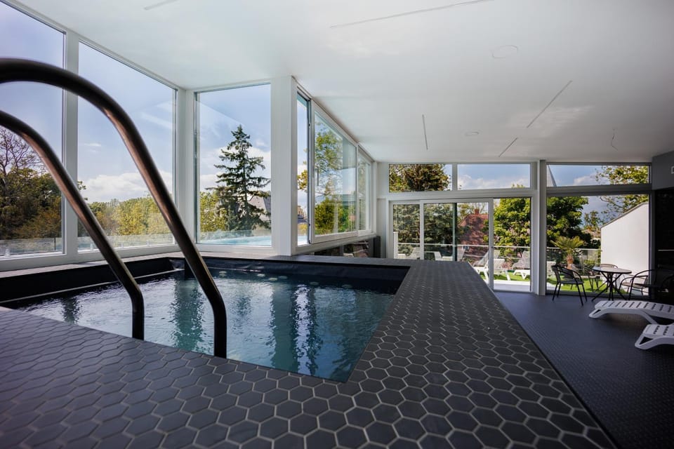 Natural landscape, Pool view, Swimming pool, sunbed