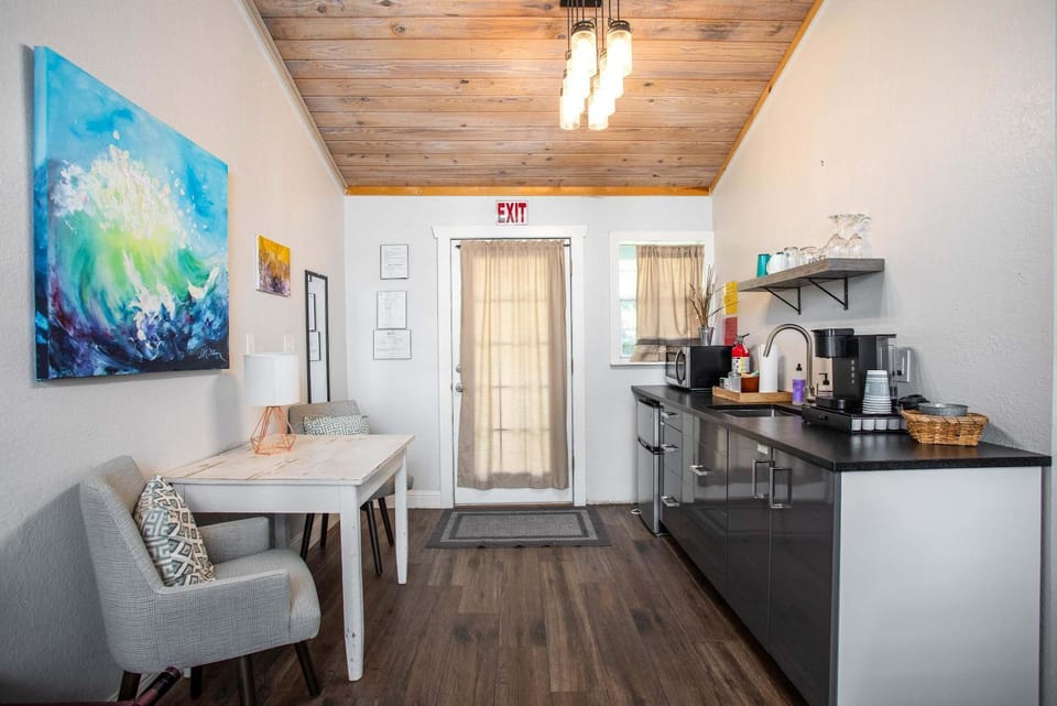 Tiled Shower Walk to Main Kitchenette Smart TV House in Fredericksburg