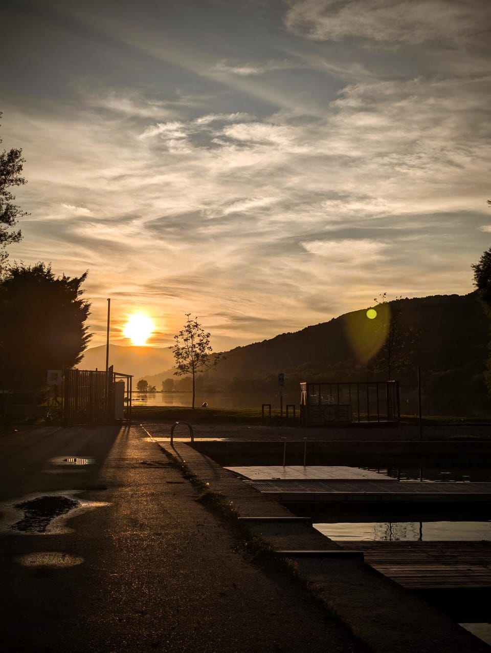 Off site, Sunset